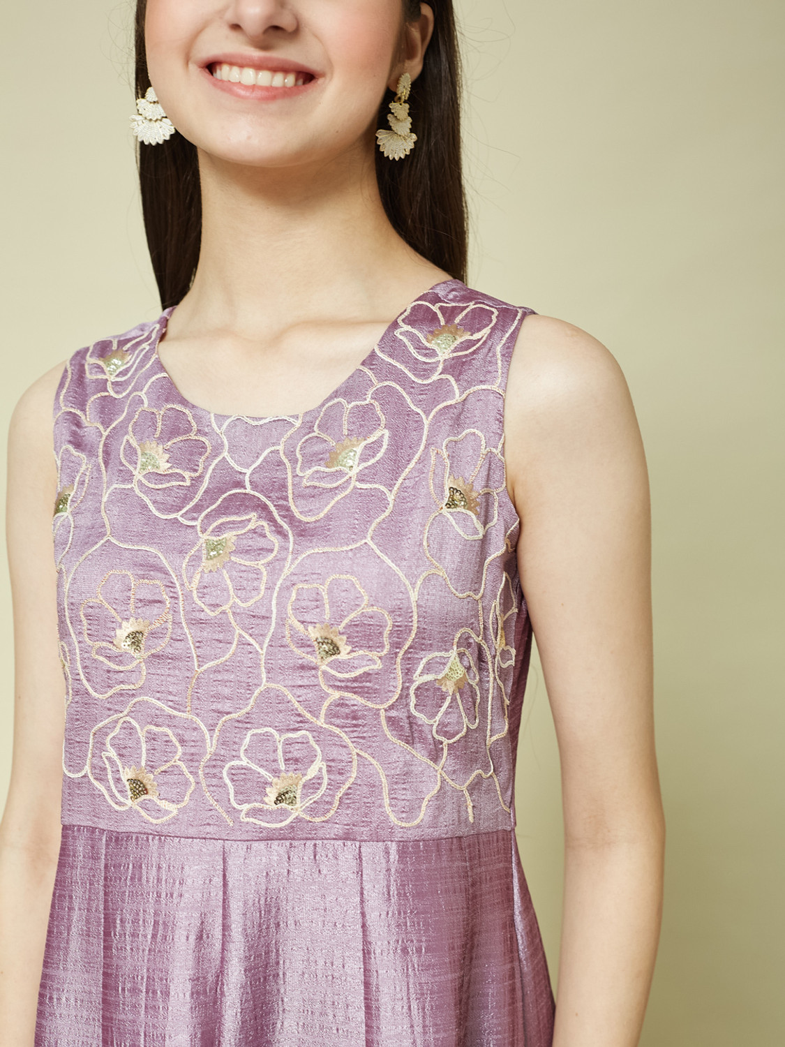 Image of Curly Tales Girls Festive & Party Kurta and Dupatta Set
