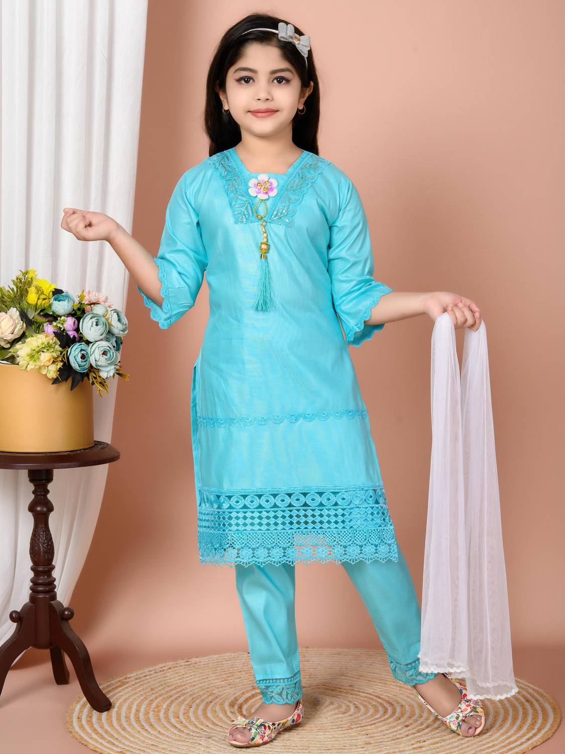 ABZ FASHION Girls Festive & Party Salwar and Dupatta Set