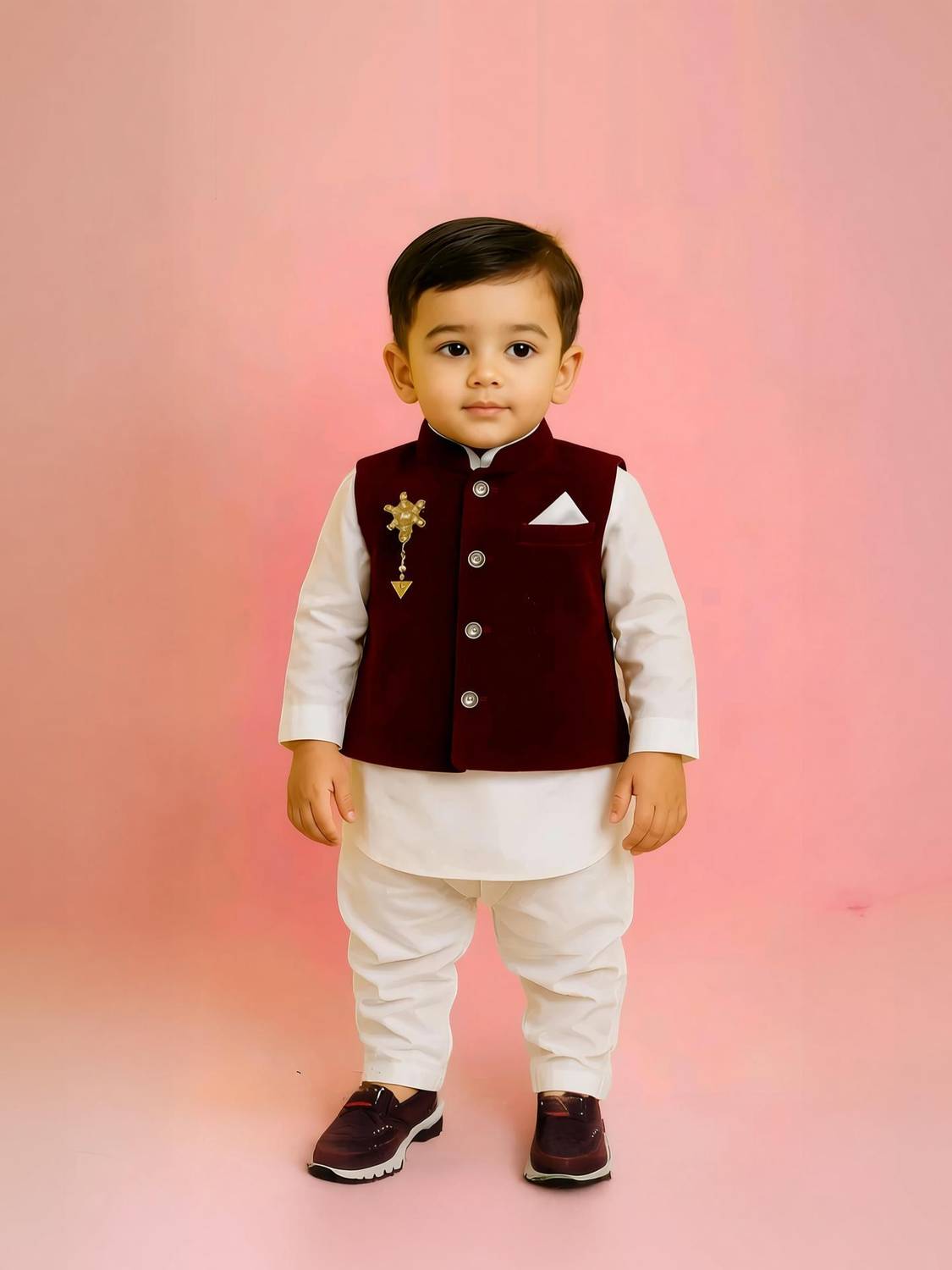 ABLaskar Baby Boys Wedding Kurta and Pyjama Set
