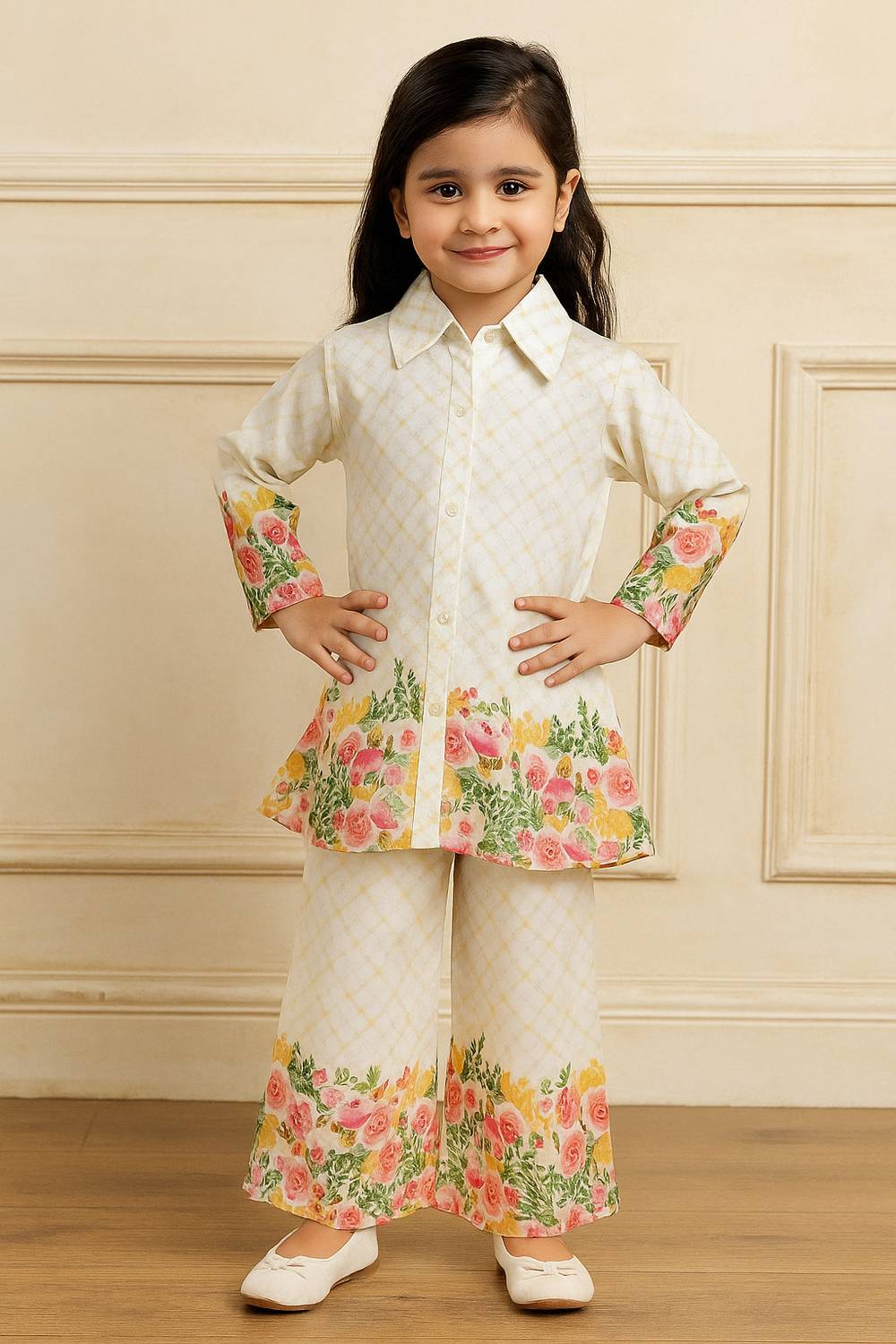 afiyafashionpoint Girls Casual Kurta and Pyjama Set