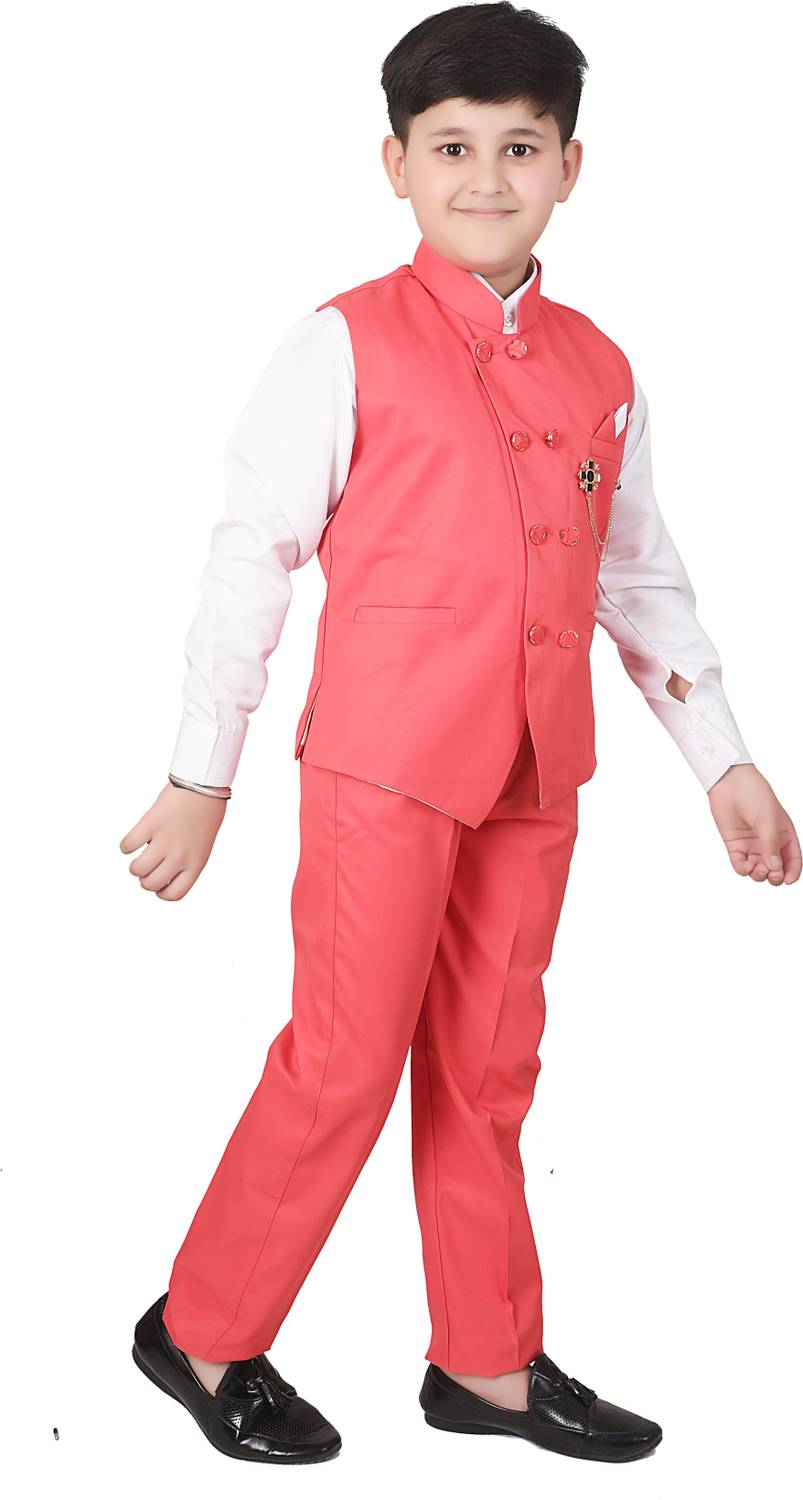 seetoo Boys Festive & Party, Wedding Shirt, Waistcoat and Pant Set
