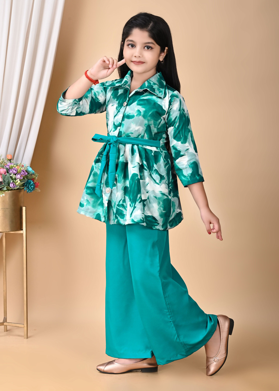Image of Vastra Girls Festive & Party Kurta and Palazzo Set