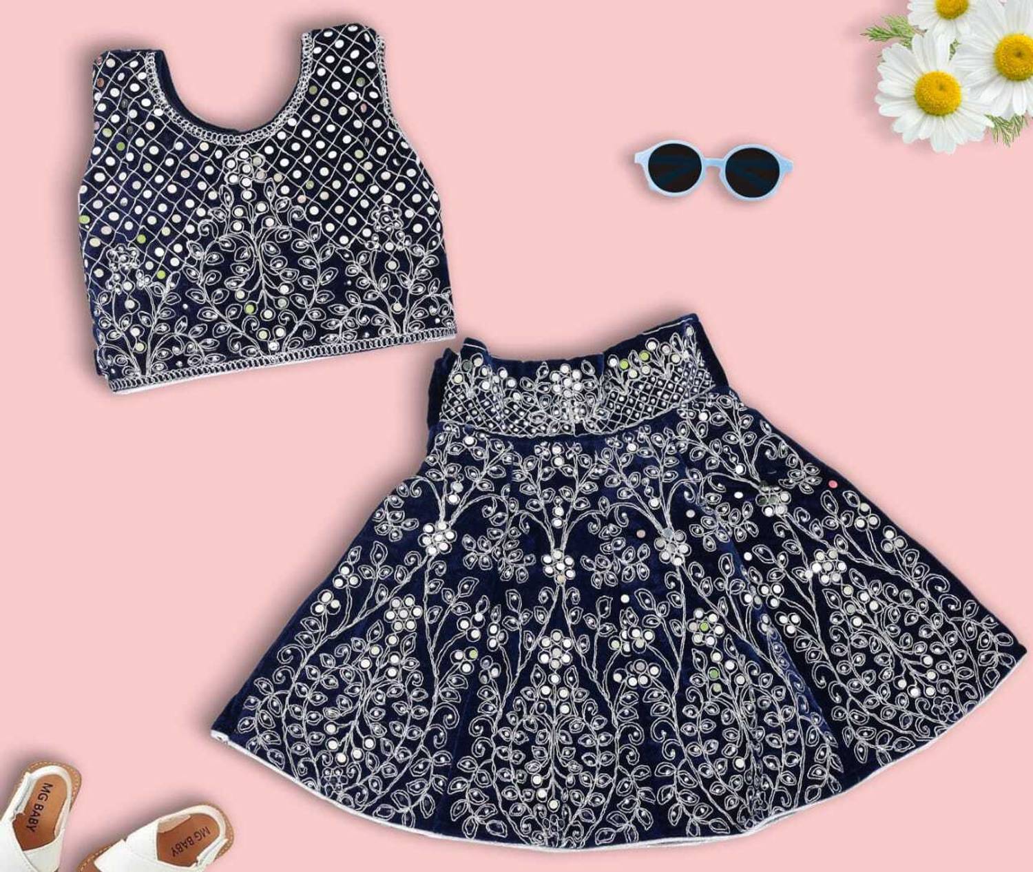 ayat fashion collection Girls Lehenga Choli Party Wear, Party Wear Embroidered Lehenga & Crop Top