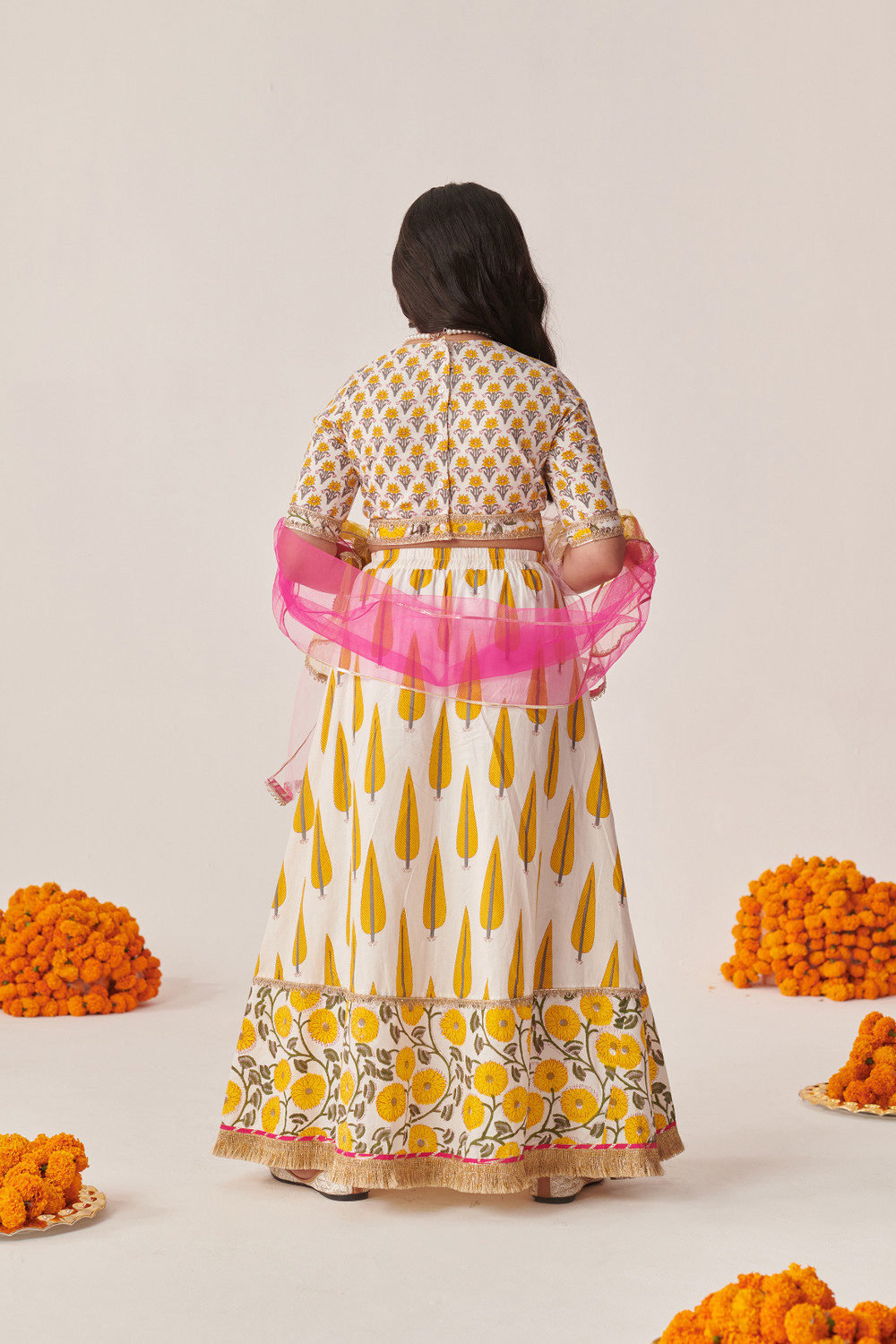 Image of Pspeaches Indi Girls Lehenga Choli Ethnic Wear Printed Lehenga Choli