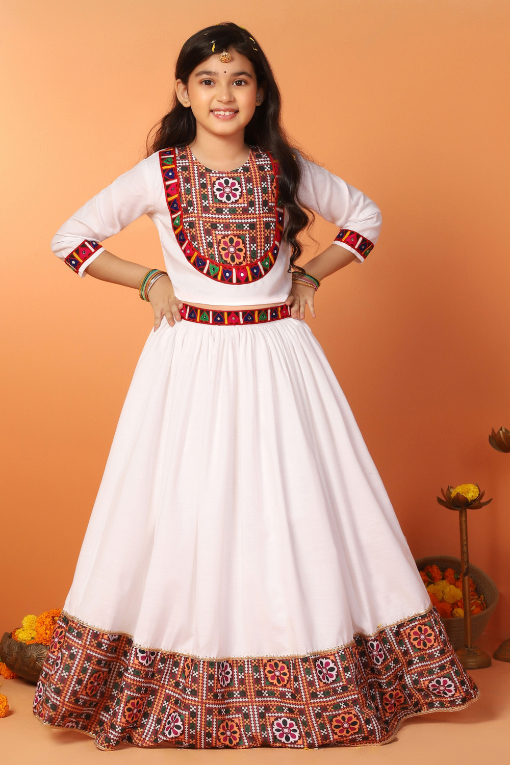 Image of Fashion Dream Girls Lehenga Choli Ethnic Wear Printed Lehenga Choli