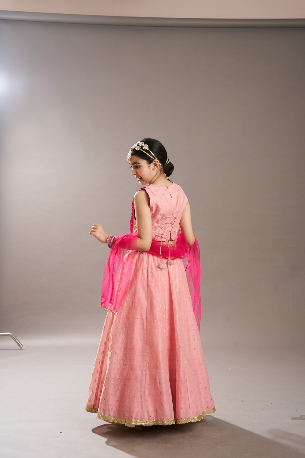 Image of Bitiya By Bhama Indi Girls Lehenga Choli Ethnic Wear Embroidered Lehenga Choli