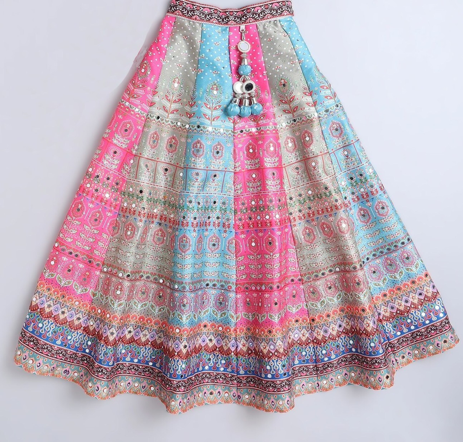 Image of Jay Nagnath fab Indi Girls Lehenga Choli Ethnic Wear Embellished, Printed Lehenga, Choli and Dupatta Set