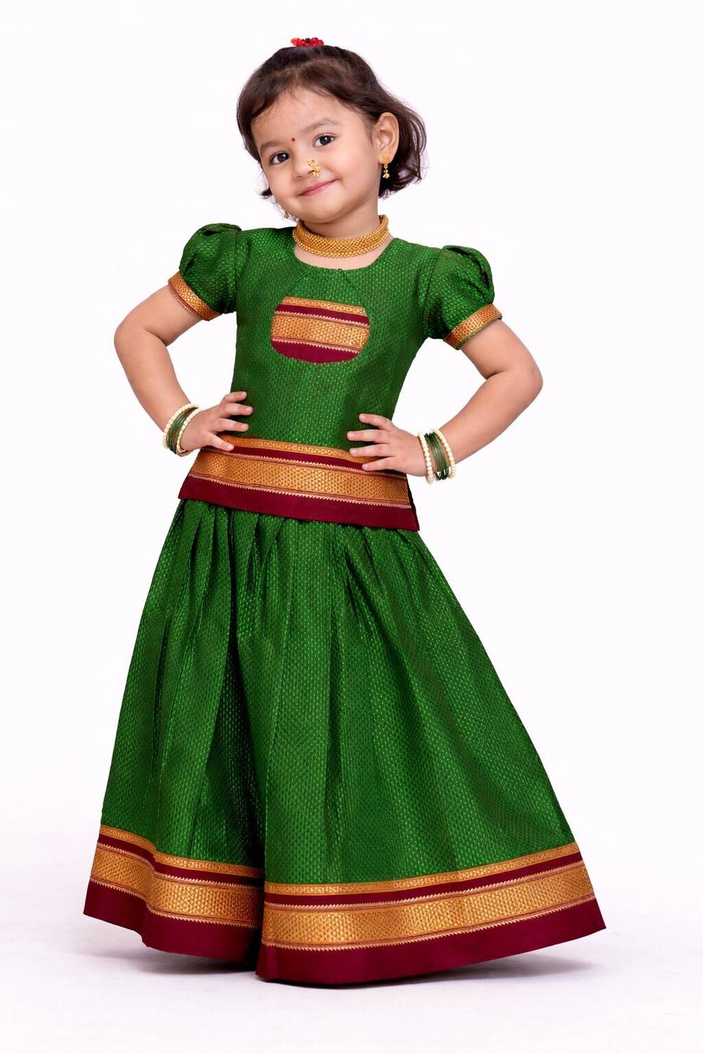 Amba Collection Boutique Indi Girls Lehenga Choli Fusion Wear, Ethnic Wear Printed Lehenga Choli