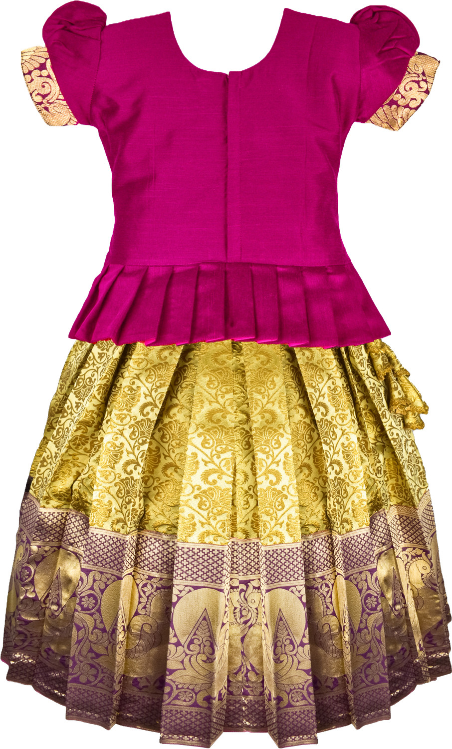 Image of Amirtha Fashion Girls Lehenga Choli Ethnic Wear Self Design Lehenga Choli