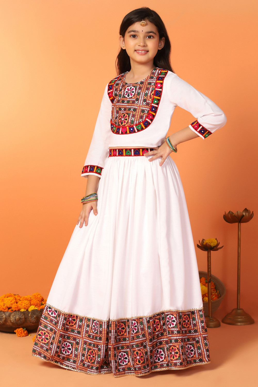 Image of Fashion Dream Girls Lehenga Choli Ethnic Wear Printed Lehenga Choli