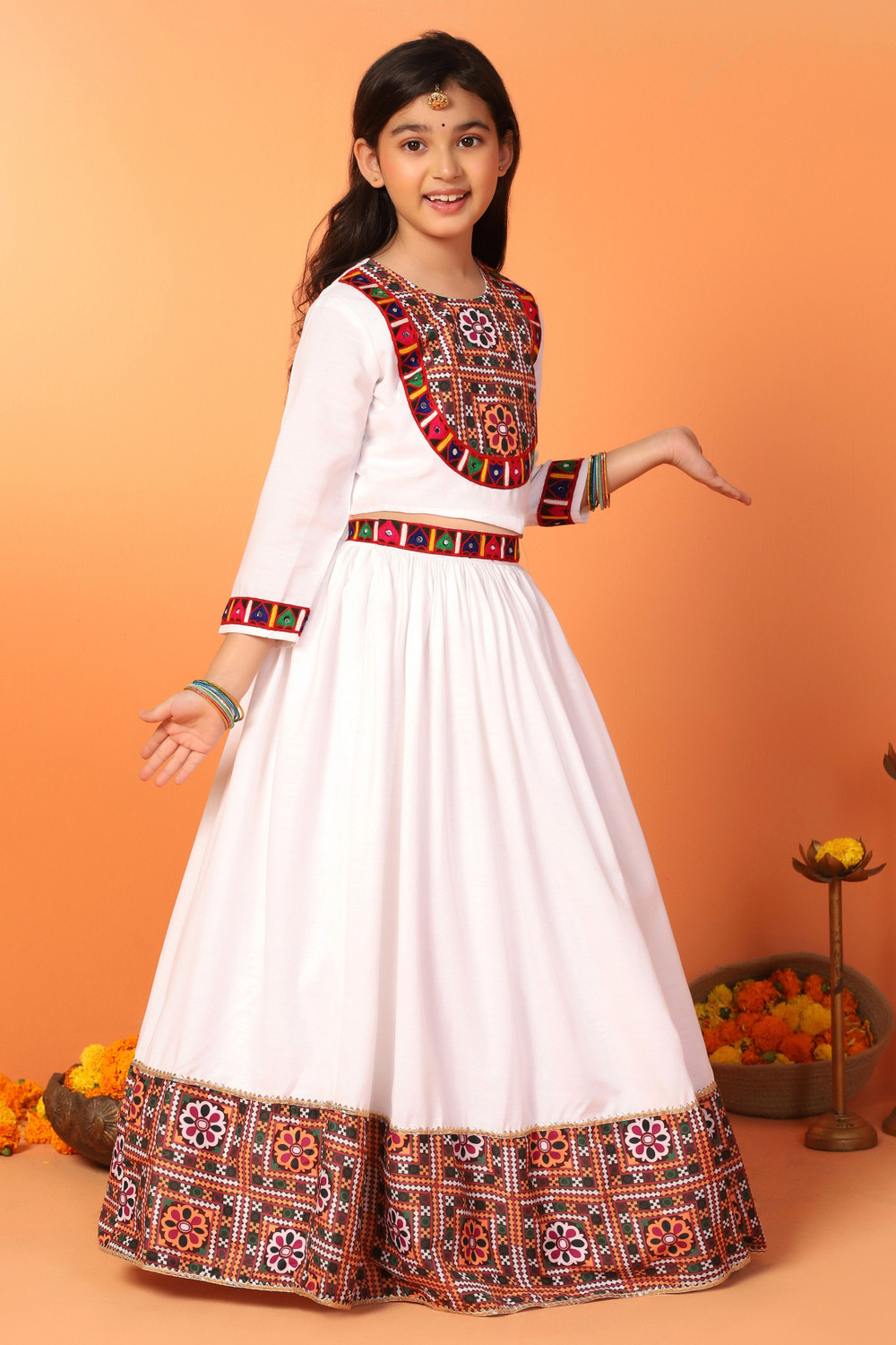 Image of Fashion Dream Girls Lehenga Choli Ethnic Wear Printed Lehenga Choli