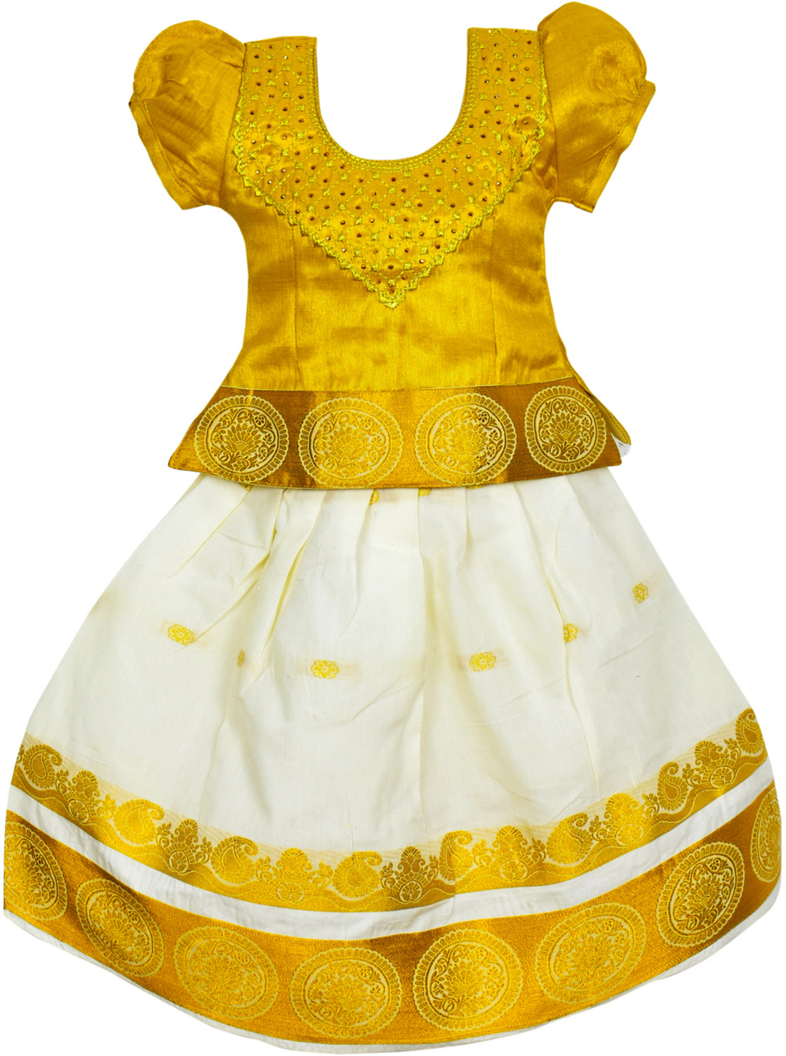 Image of Amirtha Fashion Baby Girls Lehenga Choli Ethnic Wear Self Design Lehenga Choli