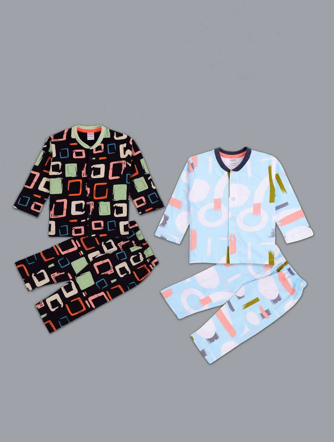 3BROS Kids Nightwear Baby Boys & Baby Girls Printed Cotton