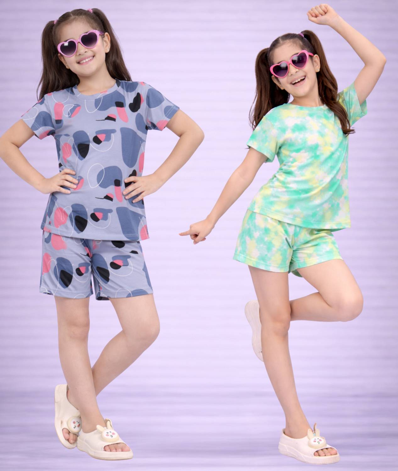 AMRELIYAS TRENDINGZ Kids Nightwear Girls Printed Cotton