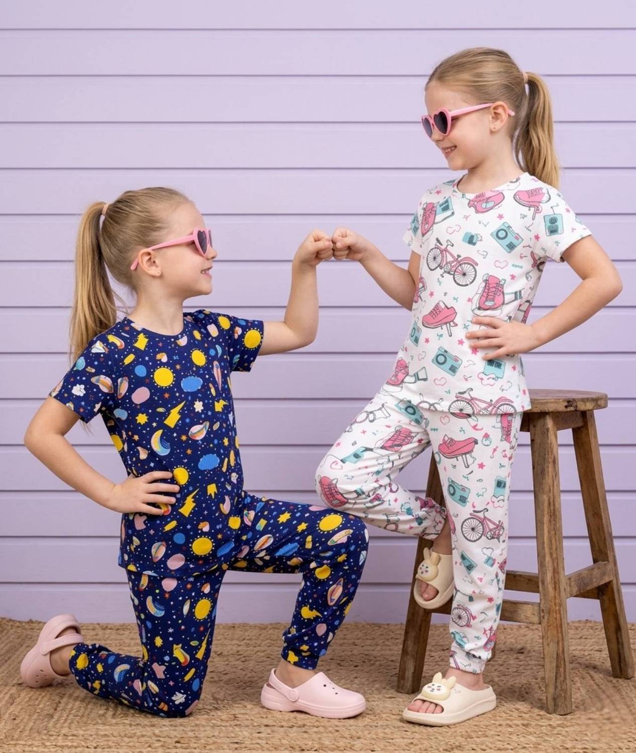 Amreliya Style Kids Nightwear Girls Printed Cotton