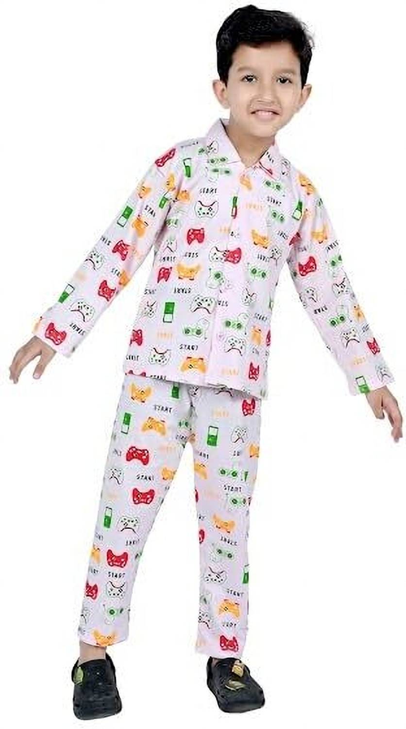 Chiclift Kids Nightwear Boys Printed Cotton