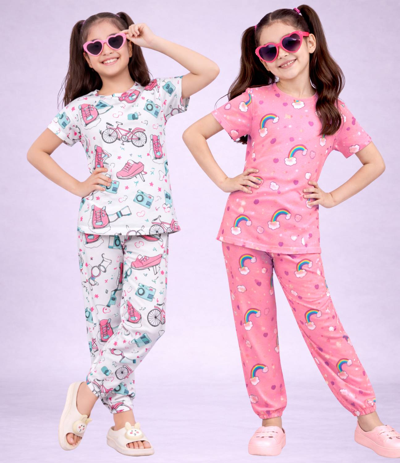 Amreliya Style Kids Nightwear Girls Printed Cotton