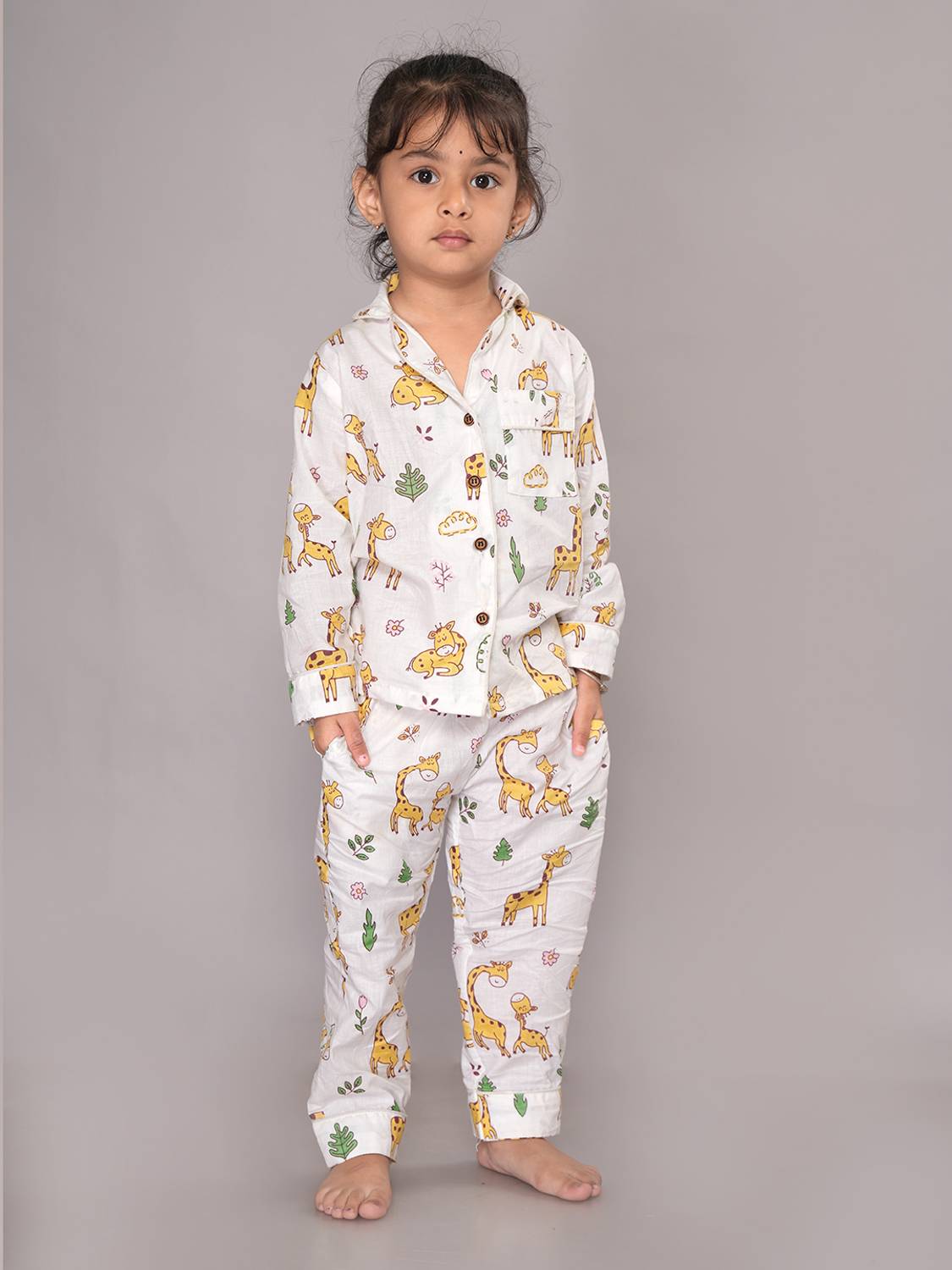 Blocks Of India Kids Nightwear Baby Boys & Baby Girls Animal Print Cotton
