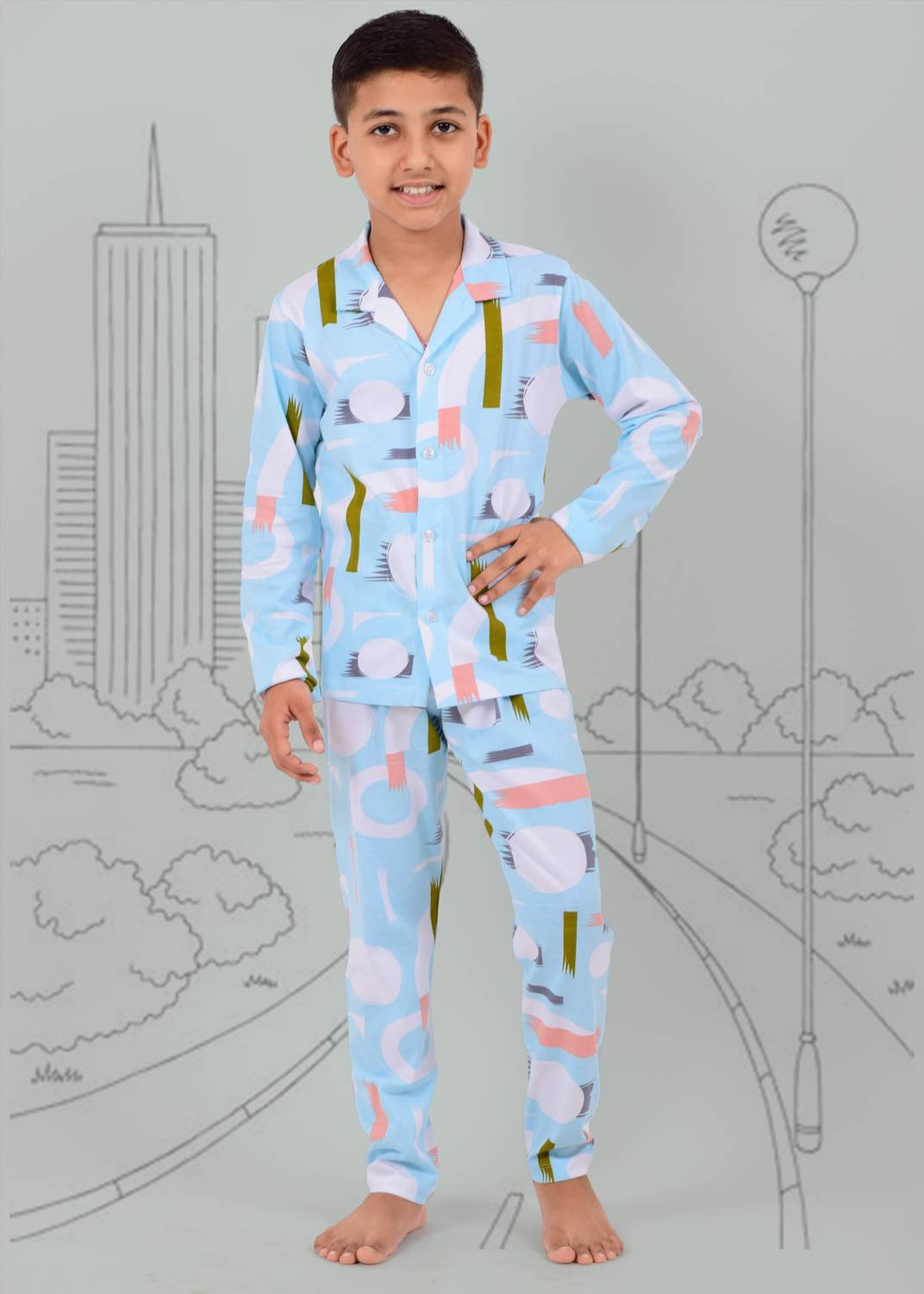 3BROS Kids Nightwear Boys Printed Cotton