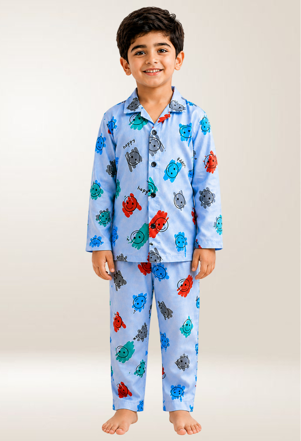 Image of 3BROS Kids Nightwear Boys Printed Cotton