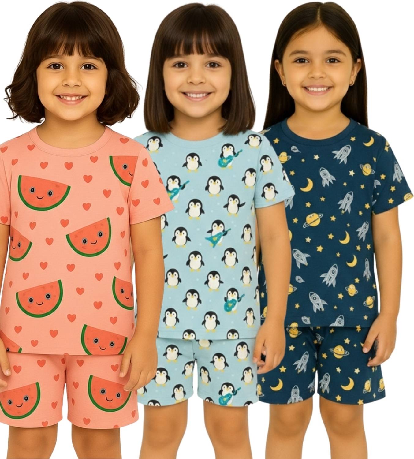 BURBN Kids Nightwear Girls Printed Cotton