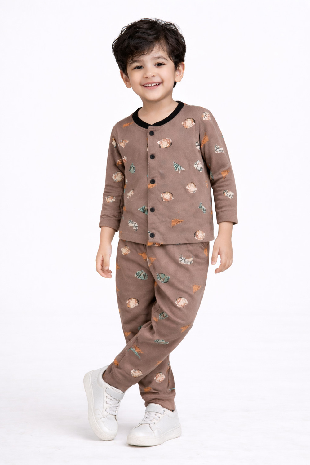 Image of 3BROS Kids Nightwear Baby Boys & Baby Girls Printed Cotton