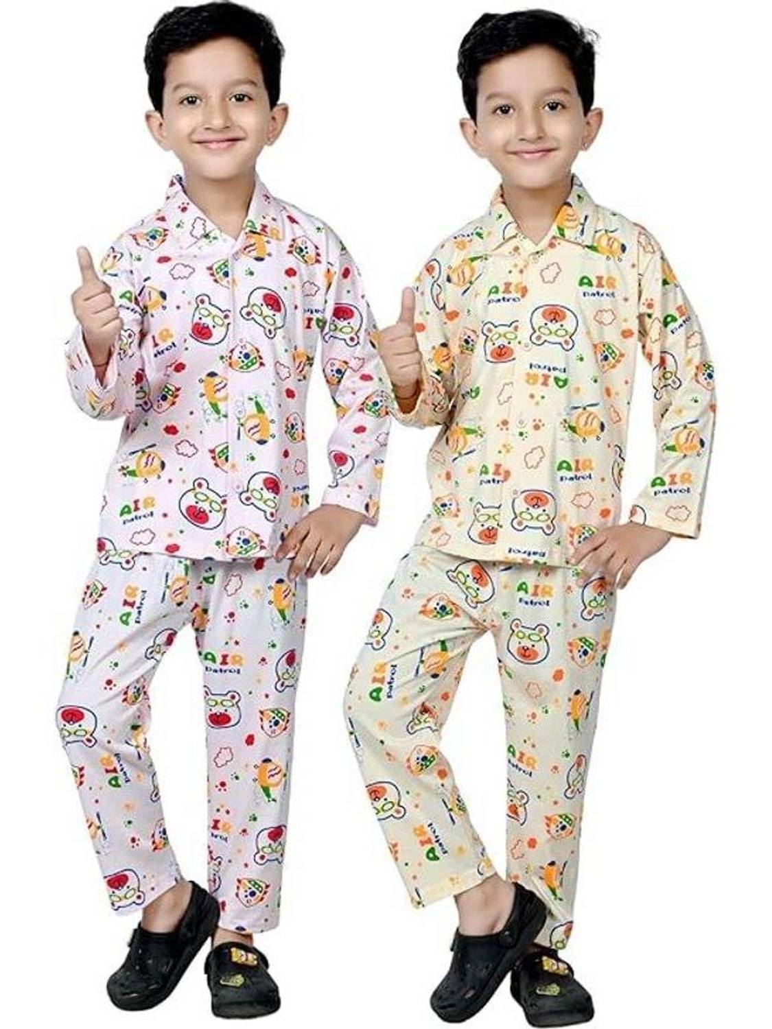 Chiclift Kids Nightwear Boys Printed Cotton