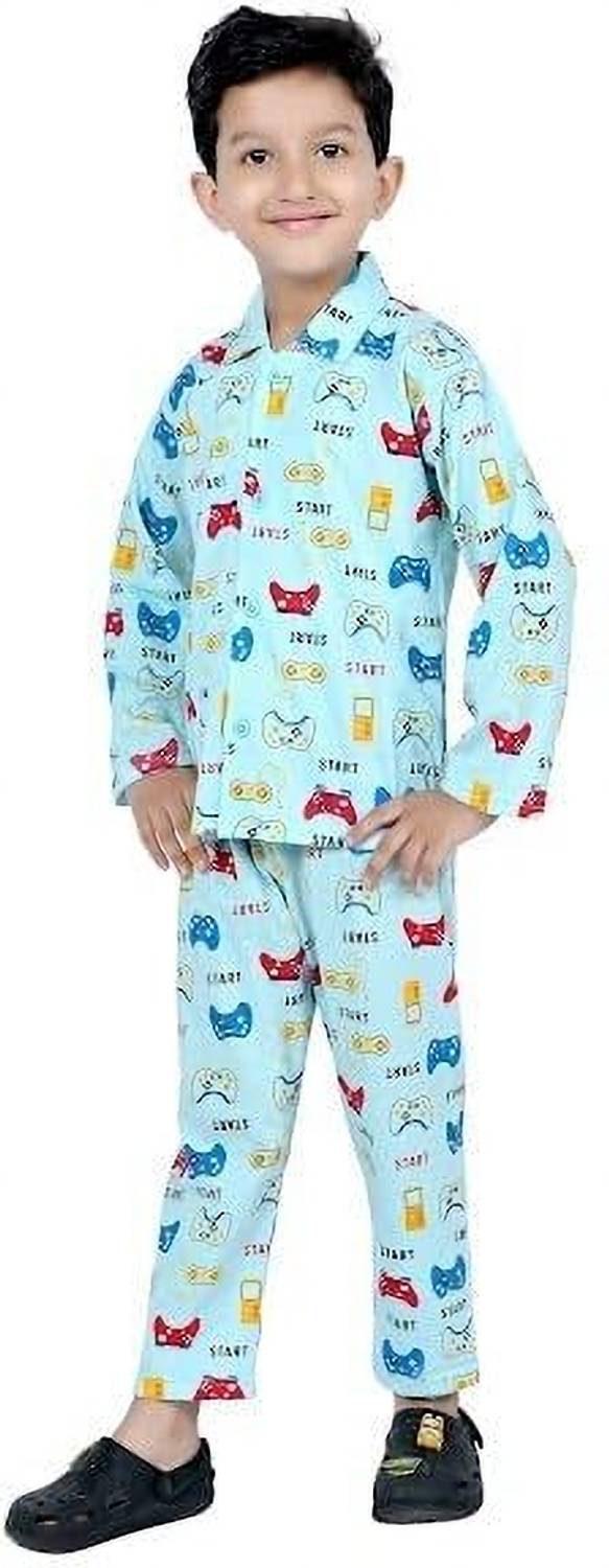Chiclift Kids Nightwear Boys Printed Cotton