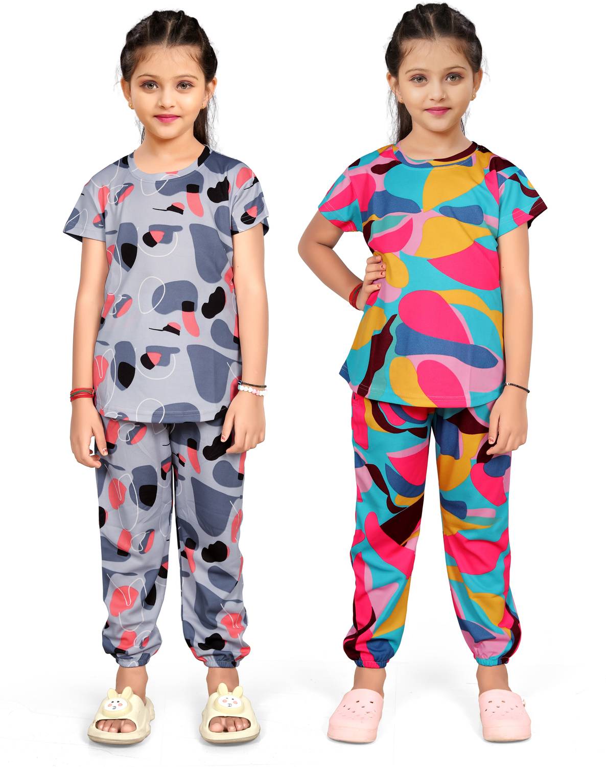 Bansi Fashion Kids Nightwear Baby Boys & Baby Girls Printed Cotton Blend