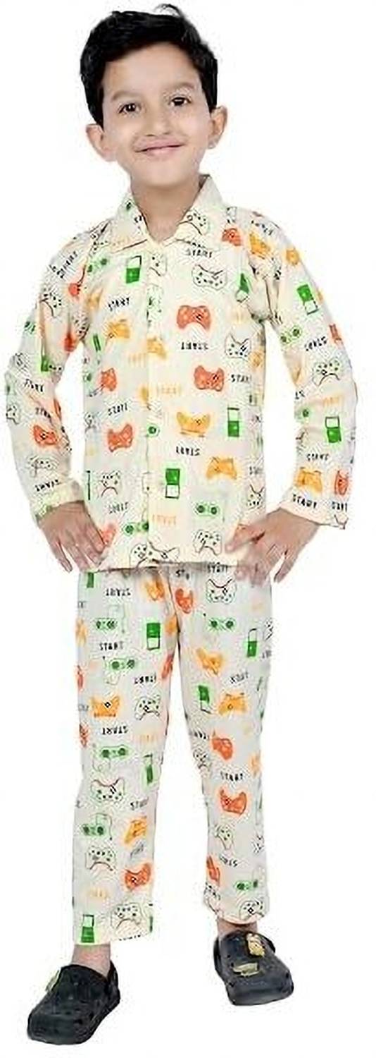 Chiclift Kids Nightwear Boys Printed Cotton