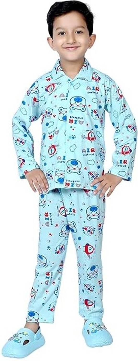 Chiclift Kids Nightwear Boys Printed Cotton