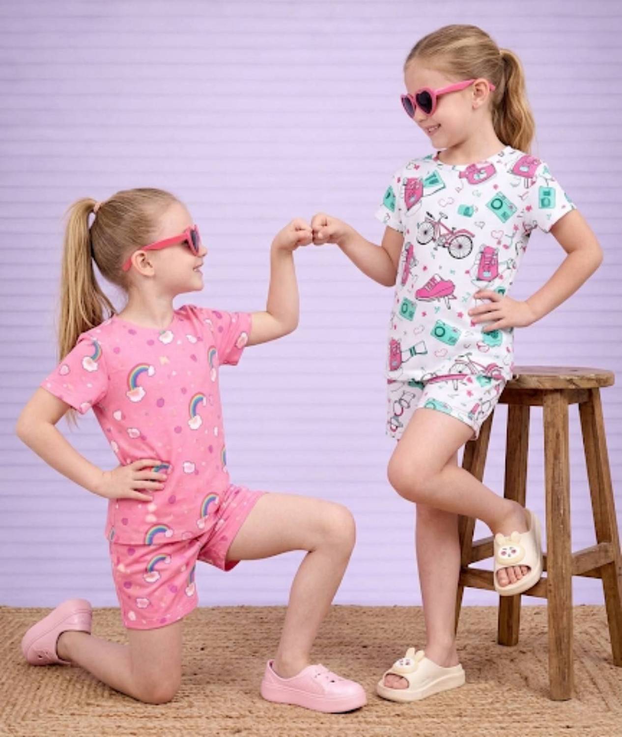 AMRELIYAS TRENDINGZ Kids Nightwear Girls Printed Cotton