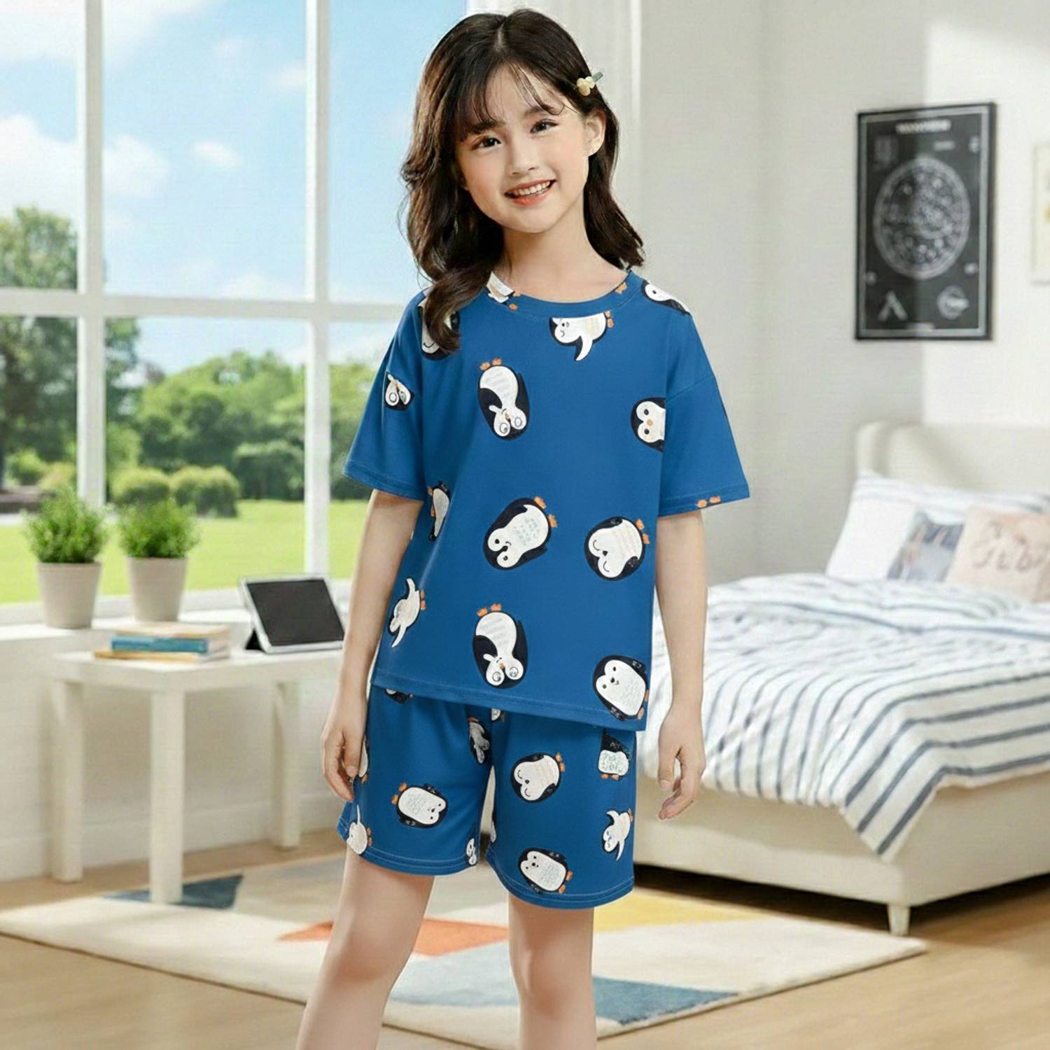 BM7STAR Kids Nightwear Girls Printed Cotton Blend