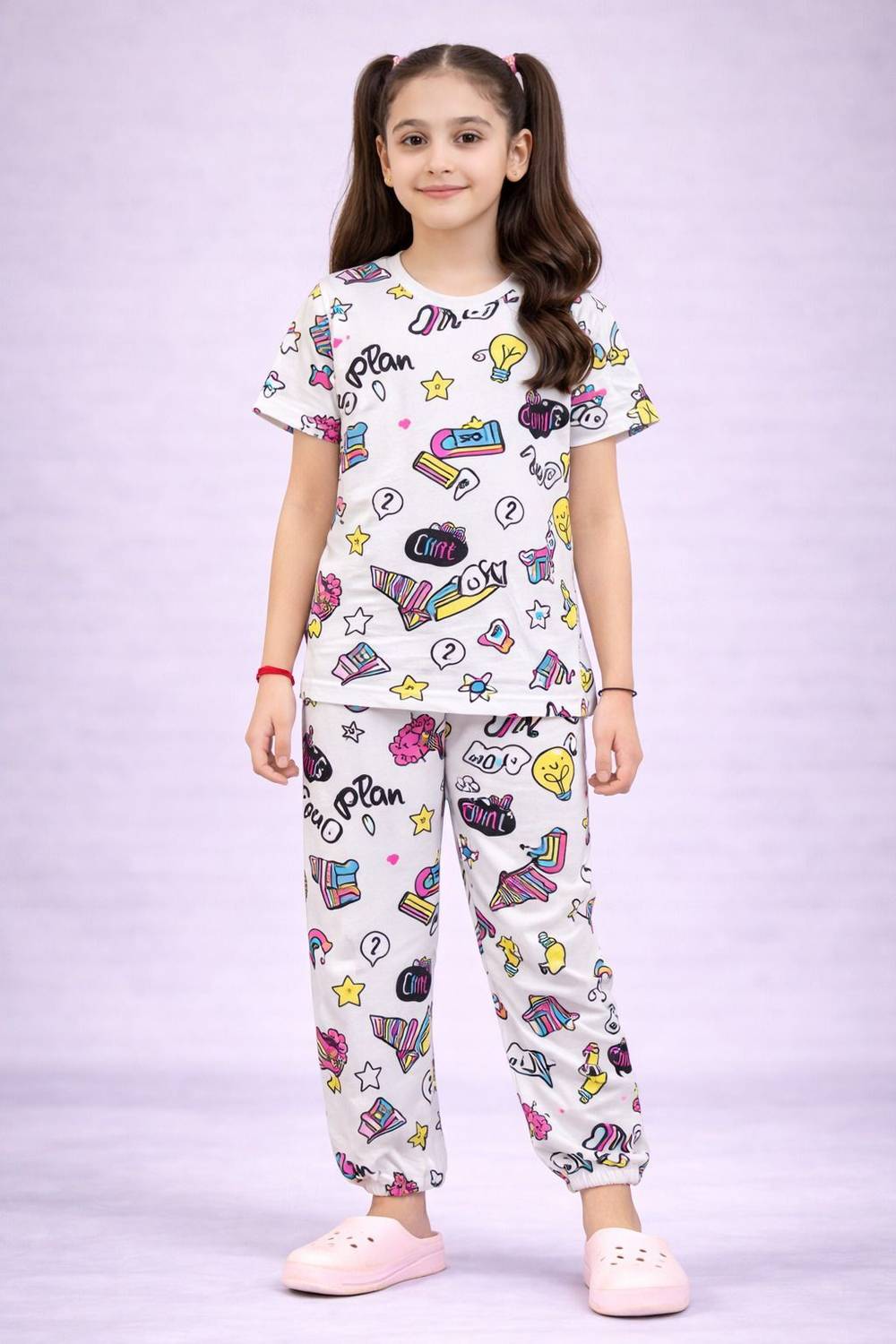 AMRELIYAS TRENDINGZ Kids Nightwear Girls Printed Cotton