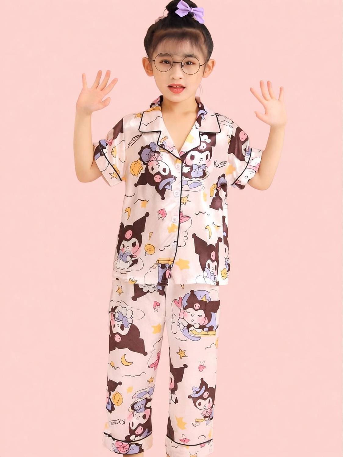 BM7STAR Kids Nightwear Girls Printed Cotton Blend