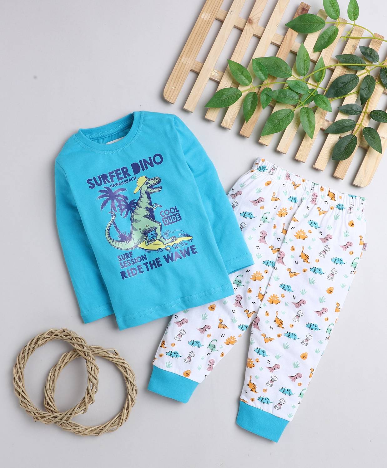 BUMZEE Kids Nightwear Boys Printed Fleece Blend