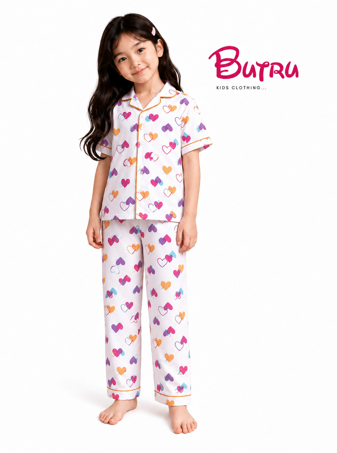 Image of BUTRUKIDS Kids Nightwear Girls Printed Cotton