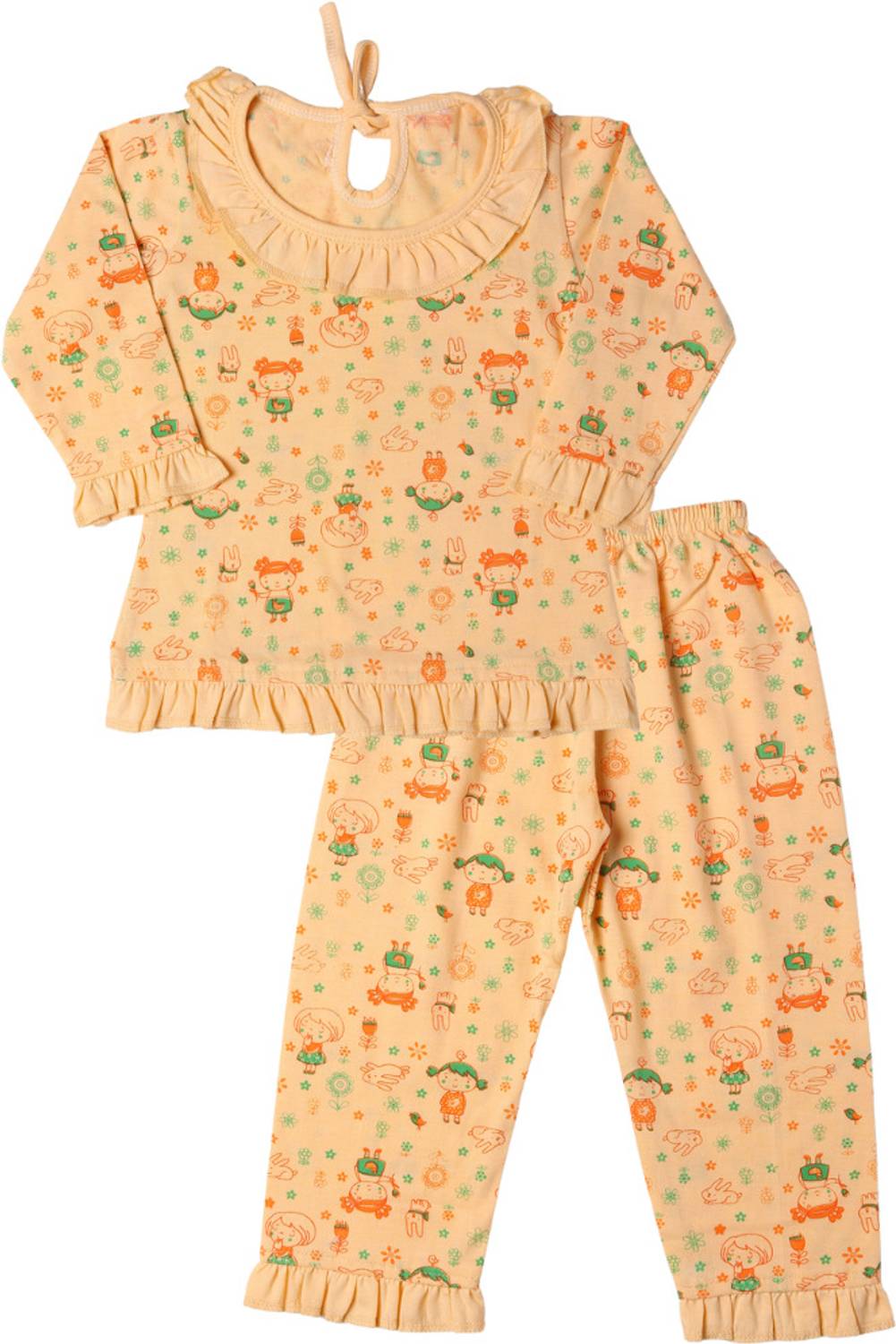 Chiclift Kids Nightwear Baby Girls Printed Cotton