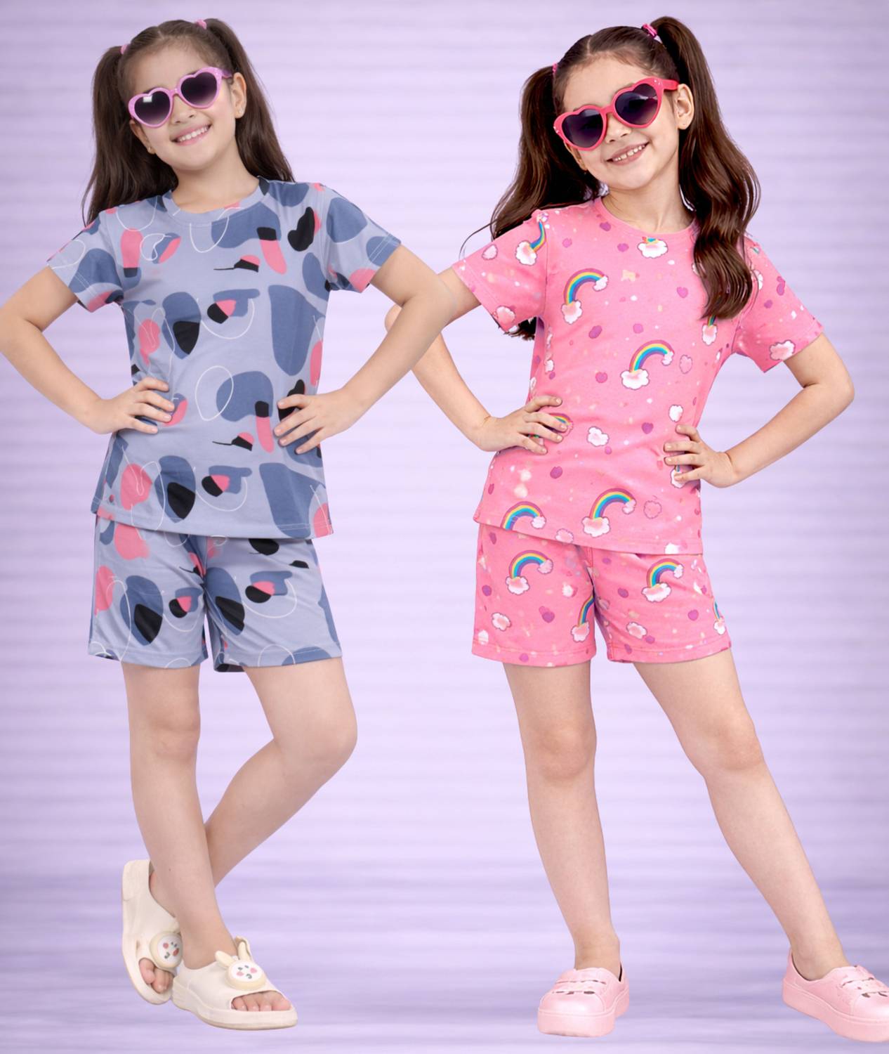Amreliya Kids Nightwear Girls Printed Cotton