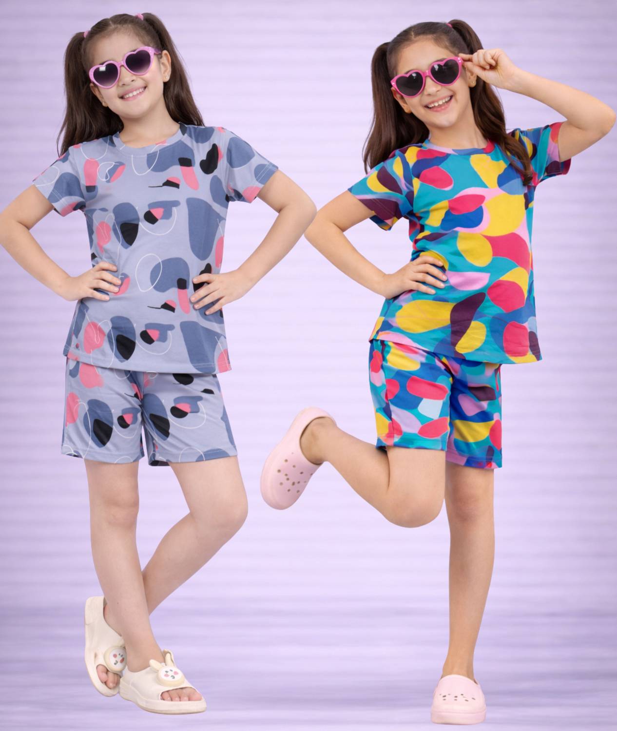AMRELIYAS TREND Kids Nightwear Girls Printed Cotton