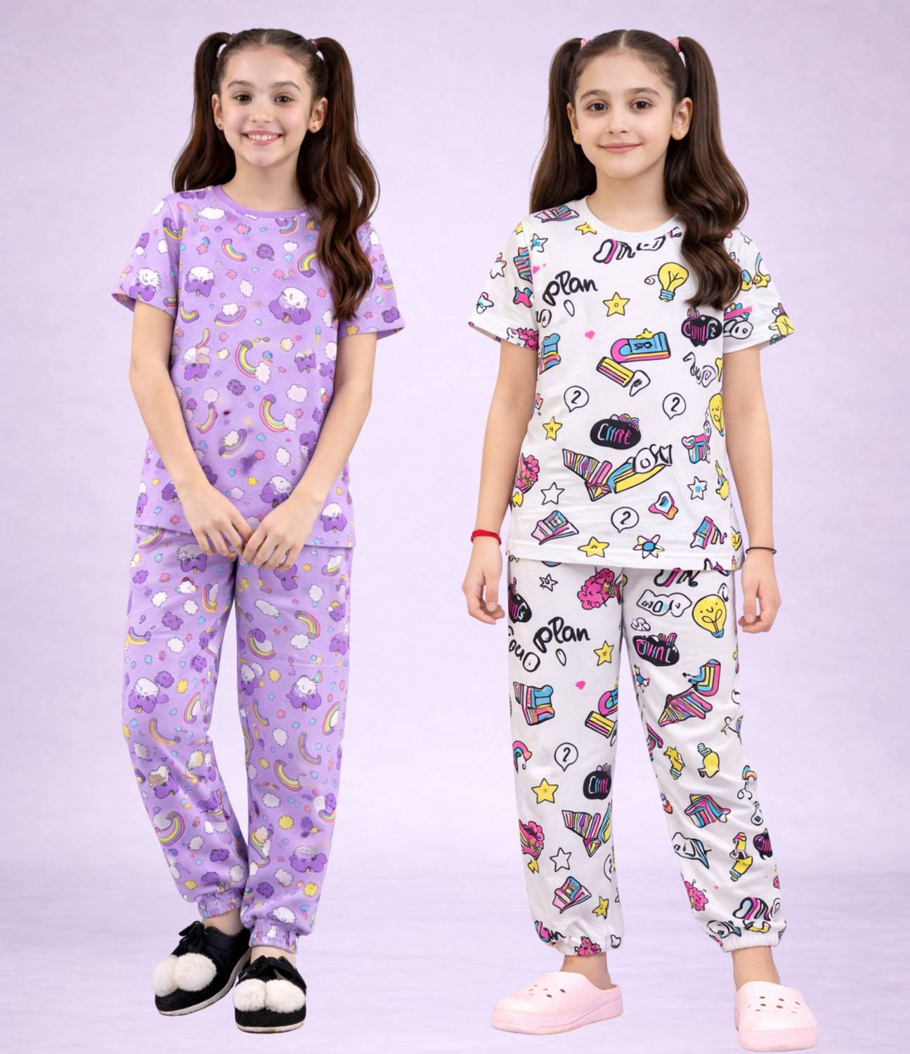 Bansi Fashion Kids Nightwear Baby Boys & Baby Girls Printed Cotton Blend