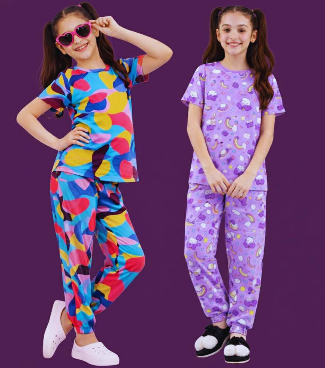 Amreliya Style Kids Nightwear Girls Printed Cotton