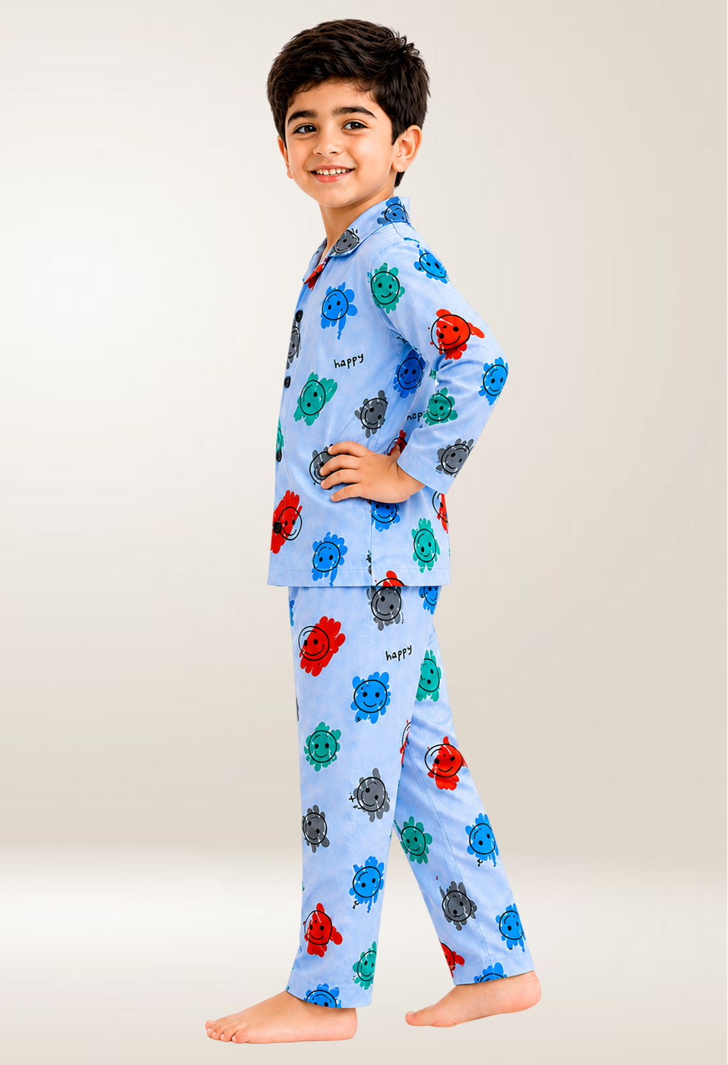 Image of 3BROS Kids Nightwear Boys Printed Cotton
