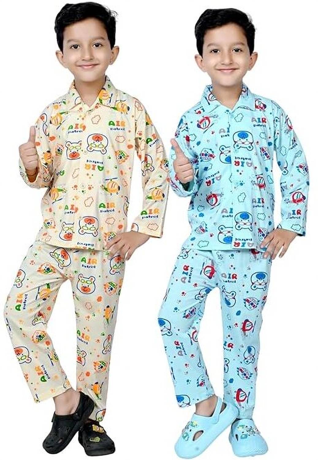 Chiclift Kids Nightwear Boys Printed Cotton