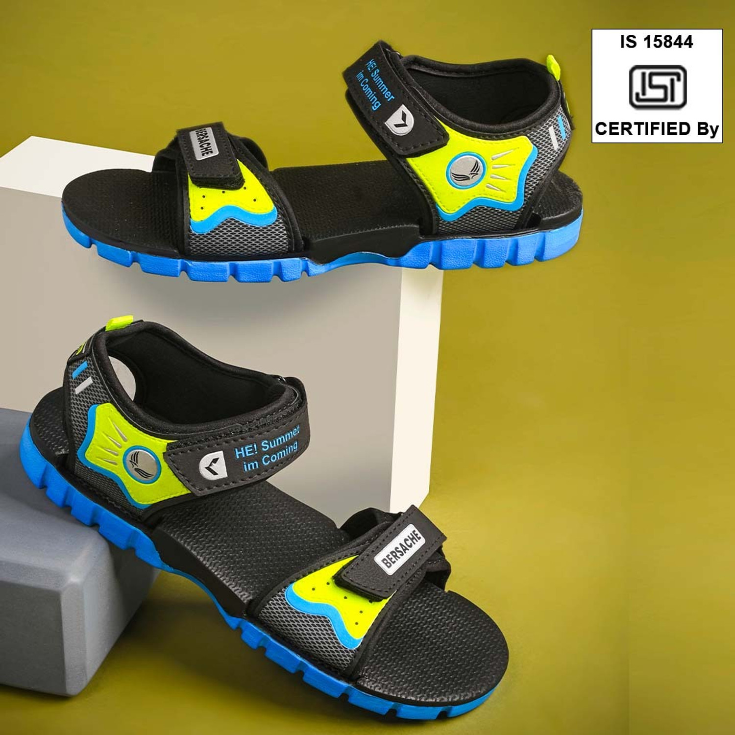 Image of BERSACHE Boys Velcro Sports Sandals