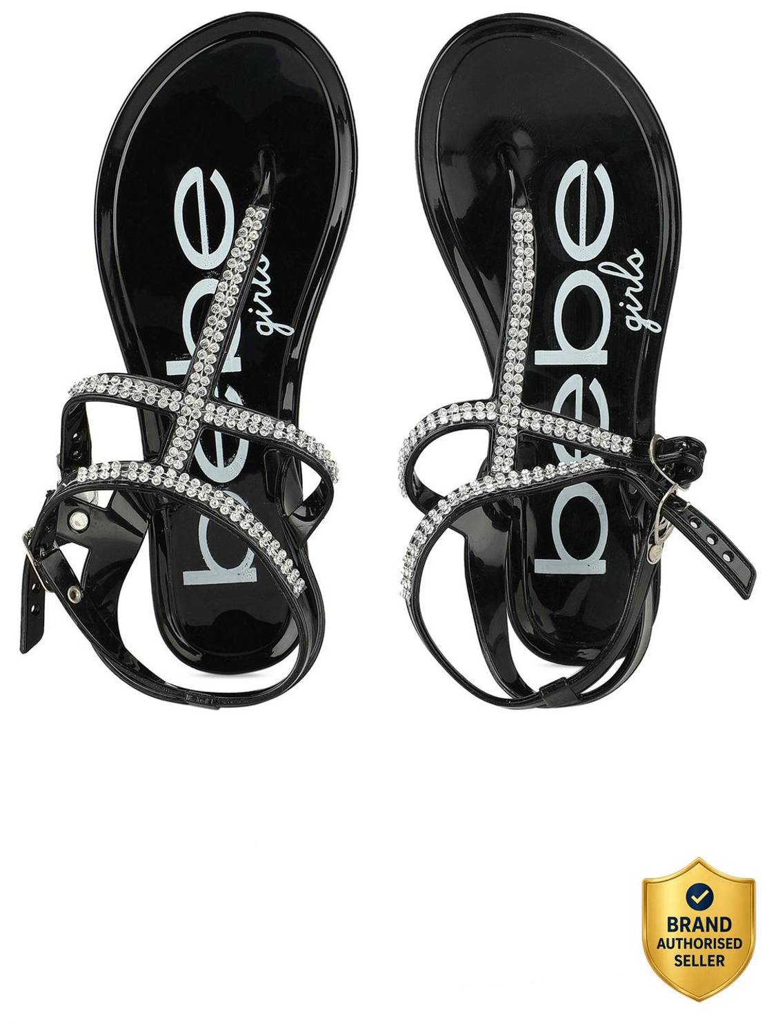 BeBe Girls Buckle Flats