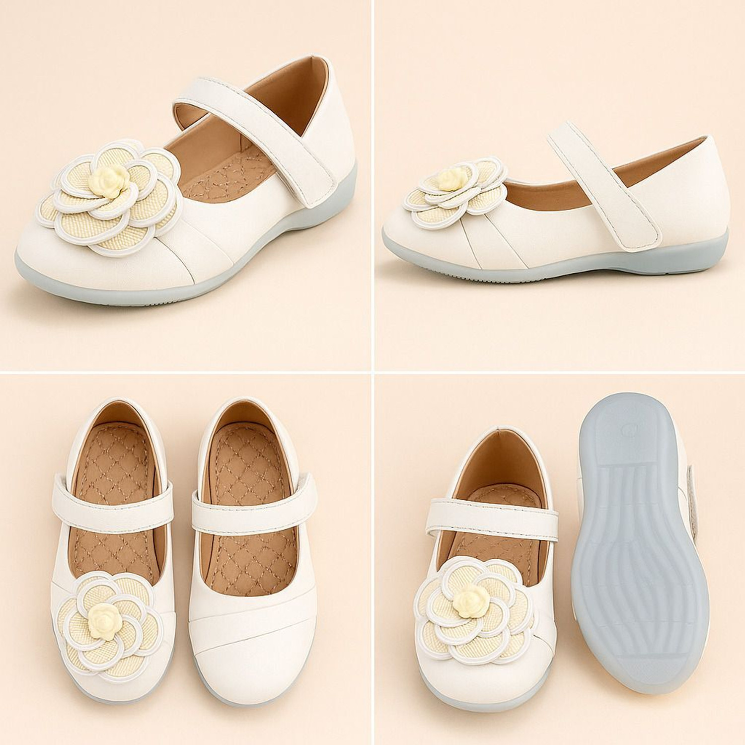 Image of footpedia Girls Velcro Flats
