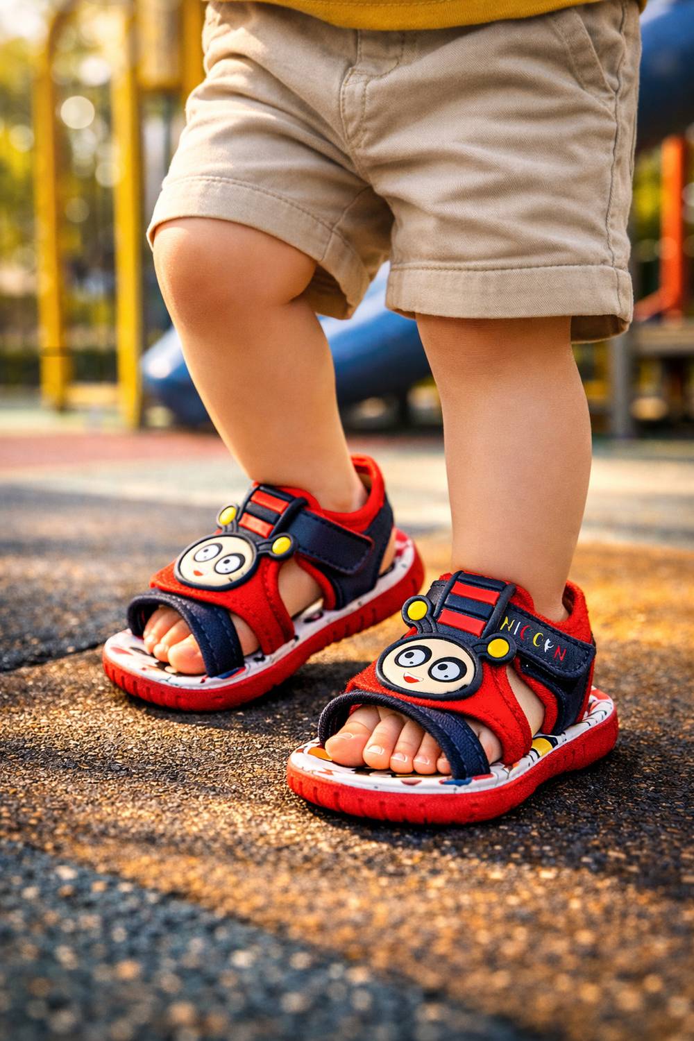 BUNNIES Mickey Boys Velcro Peep Toes
