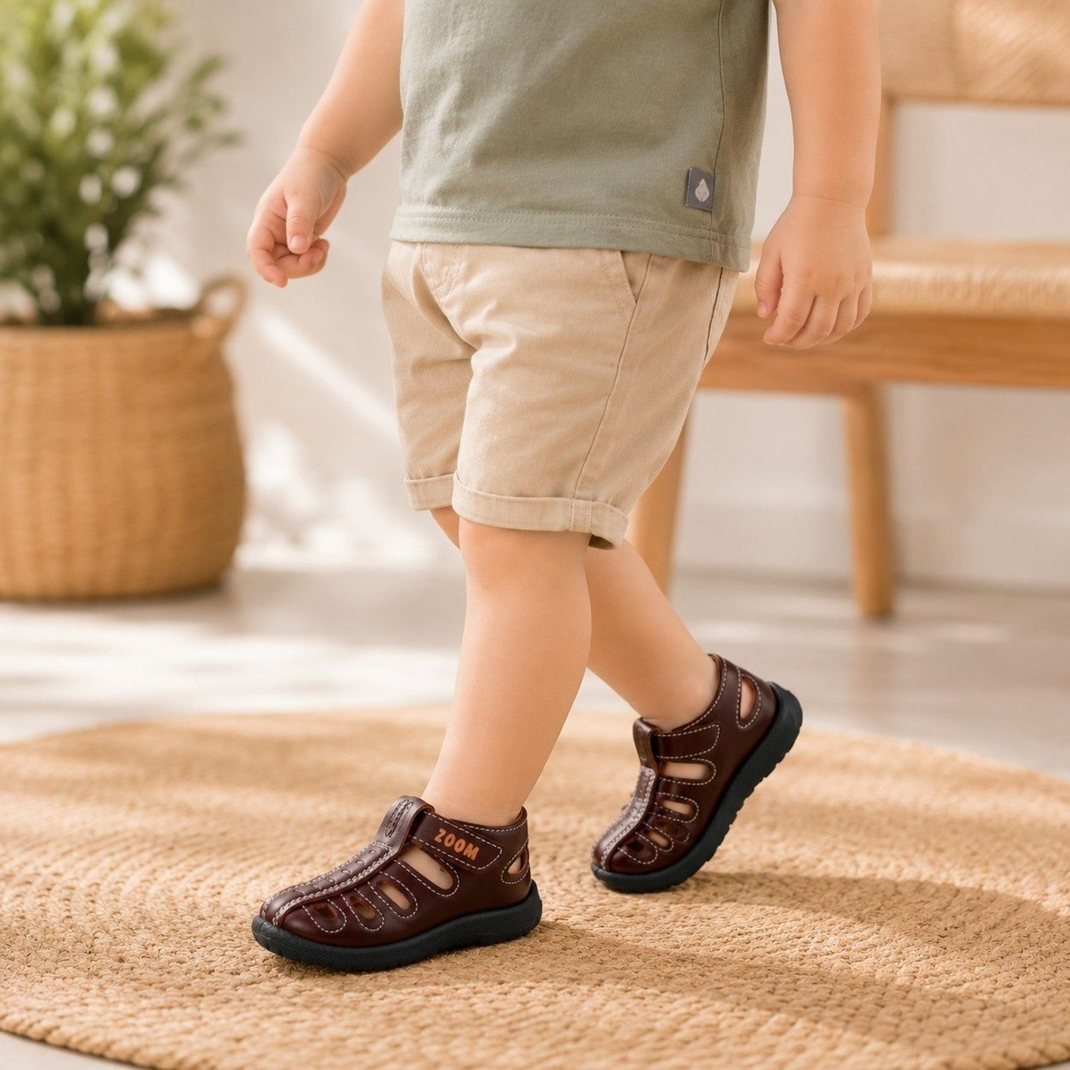 Image of LEVOT Boys & Girls Velcro Strappy Sandals