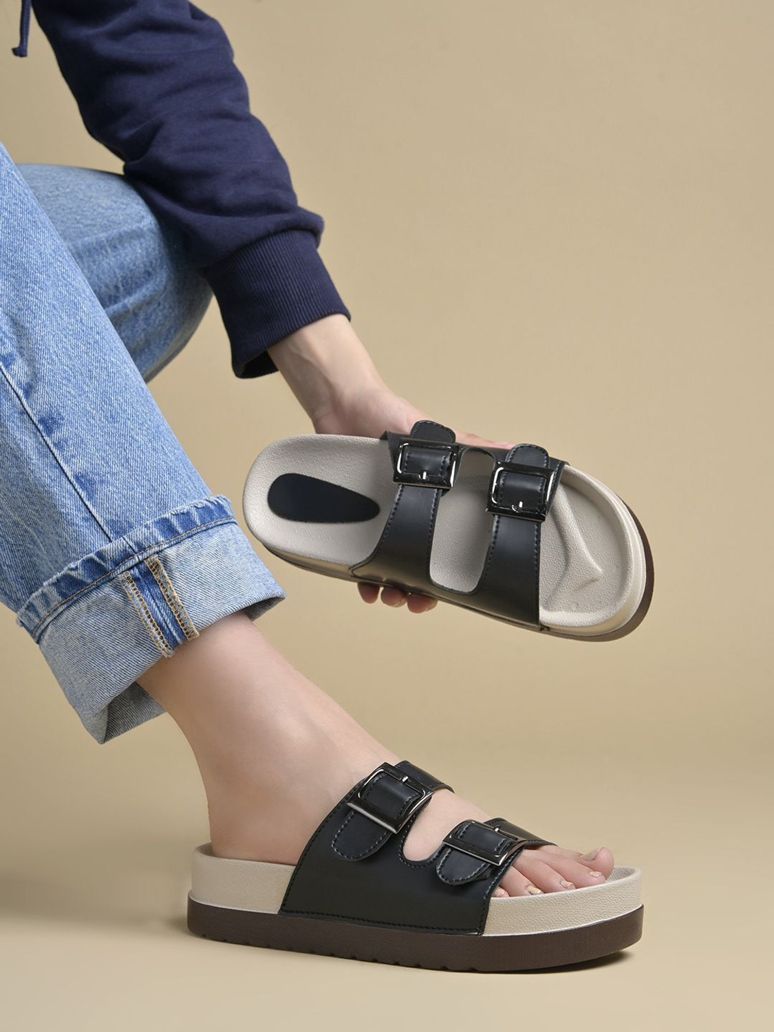 Image of SHOETOPIA Girls Buckle Strappy Sandals